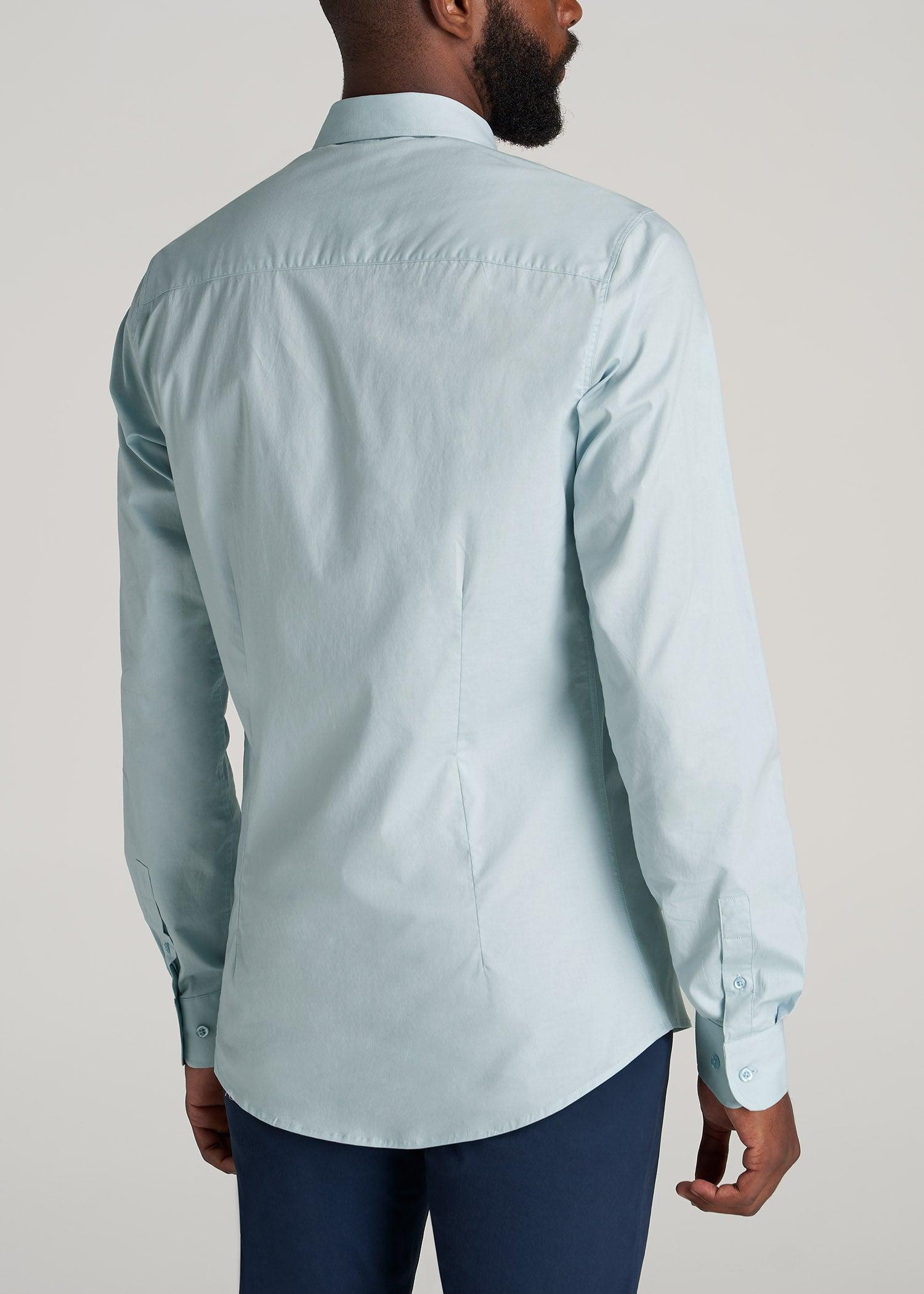 Oskar Button-Up Dress Shirt for Tall Men in Harbor Blue Male Product Image