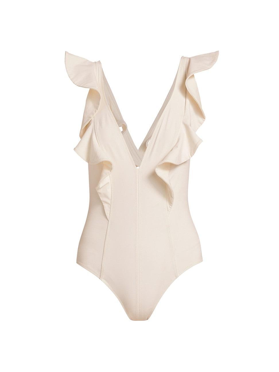 Womens Evelina Ruffled One-Piece Swimsuit Product Image