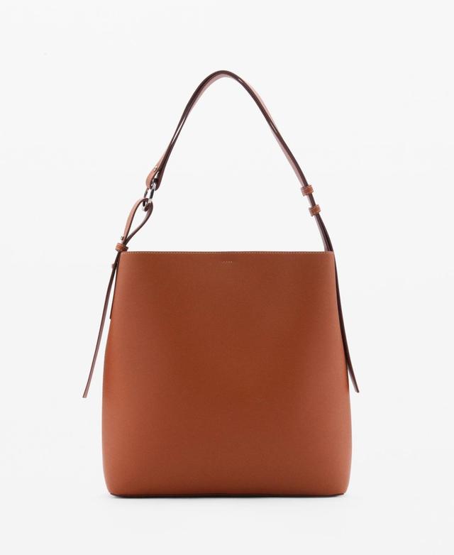 Short handle shopper bag - Women | MANGO USA Product Image