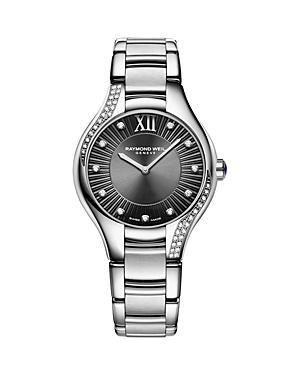 Raymond Weil Womens Swiss Noemia Diamond (1/4 ct. t.w.) Stainless Steel Bracelet Watch 32mm Product Image