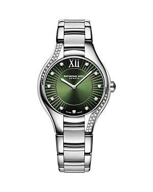 Raymond Weil Womens Swiss Noemia Diamond (1/4 ct. t.w.) Stainless Steel Bracelet Watch 32mm Product Image