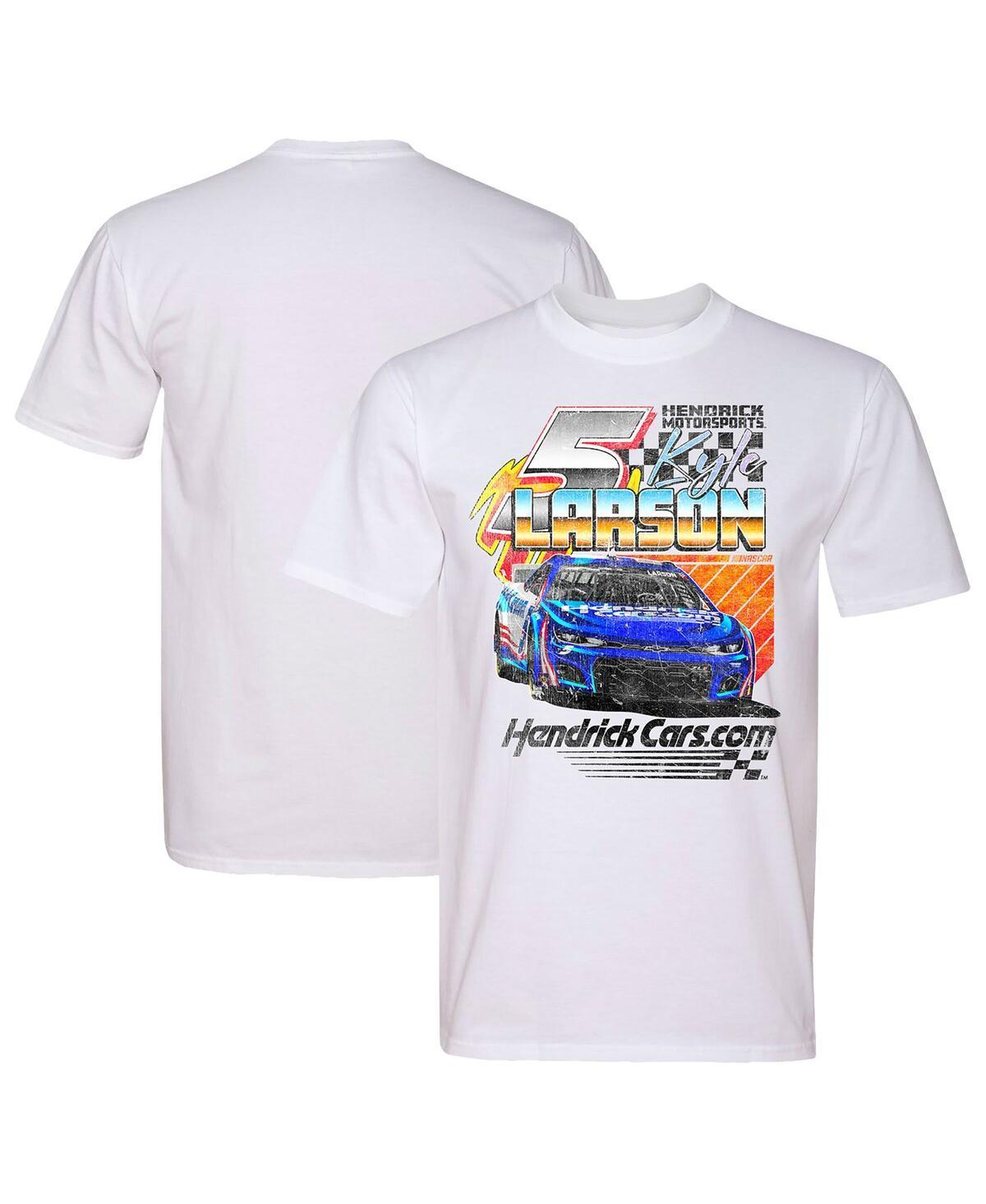 Mens Hendrick Motorsports Team Collection White Kyle Larson Throwback Car Tri-Blend T-shirt Product Image