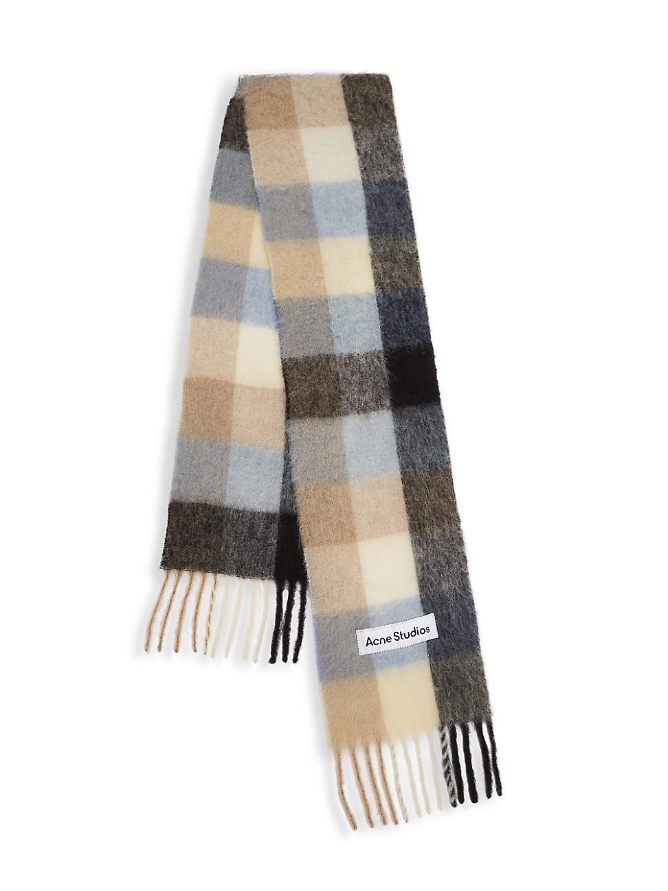 Mens Unisex Main Vally Checkered Fringe Scarf Product Image