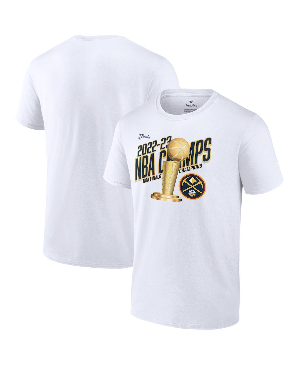 Mens Fanatics White Denver Nuggets 2023 Nba Finals Champions Floater Trophy T-shirt Product Image