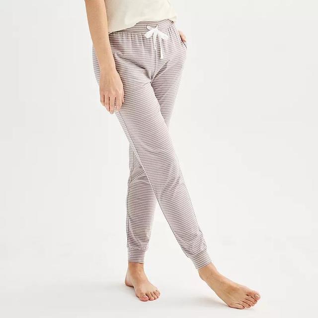 Womens Sonoma Goods For Life Cotton Modal Cuffed Sleep Pants Product Image