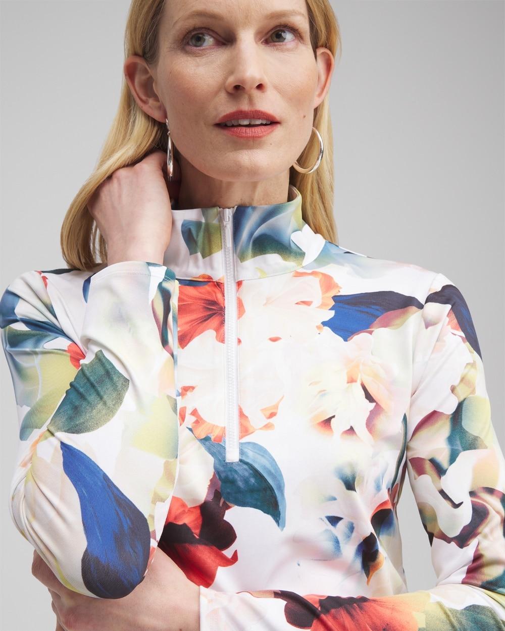 Zenergy® UPF Floral Long Sleeve Top Product Image