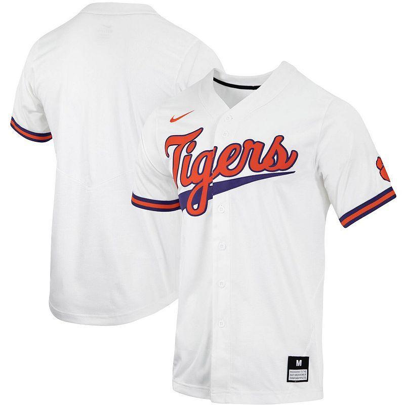 Mens Nike Clemson Tigers Replica Full-Button Baseball Jersey Product Image