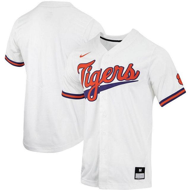 Mens Nike Clemson Tigers Replica Full-Button Baseball Jersey Product Image