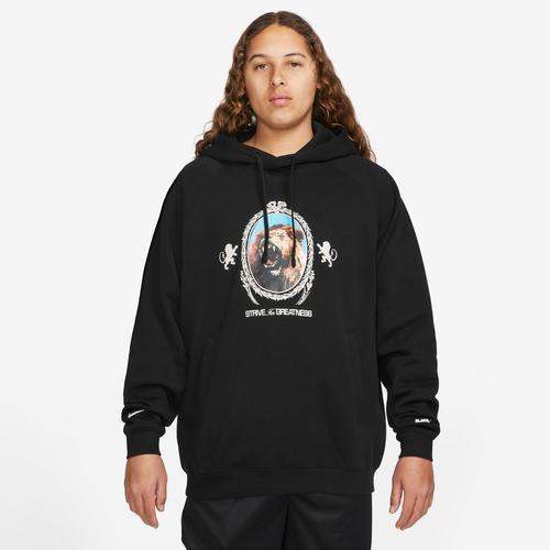 Nike Mens LBJ Brushed Pullover Hoodie - Black/Phantom product image