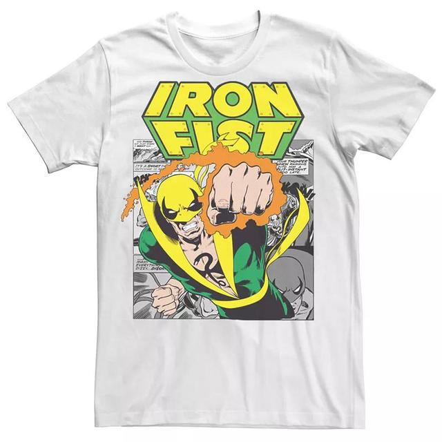 Mens Marvel Comics Retro Iron Fist Punch Graphic Tee Product Image