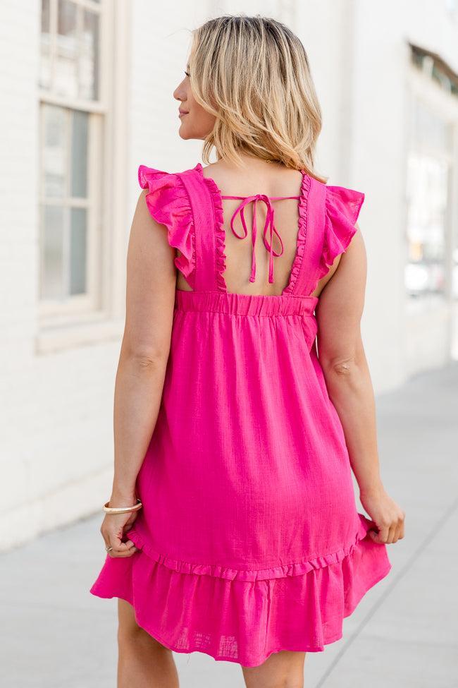 Found My Purpose Hot Pink Square Neck Dress Product Image