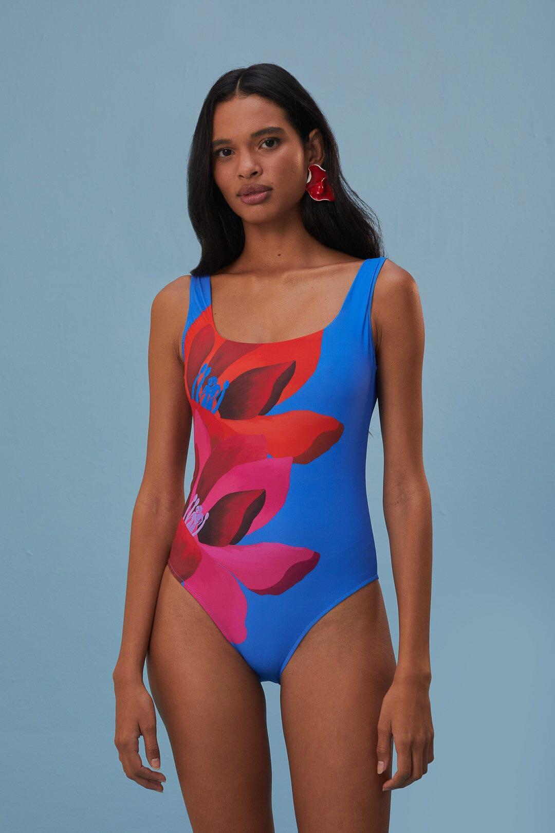 FARM Rio Watercolor Floral One-Piece Swimsuit Product Image