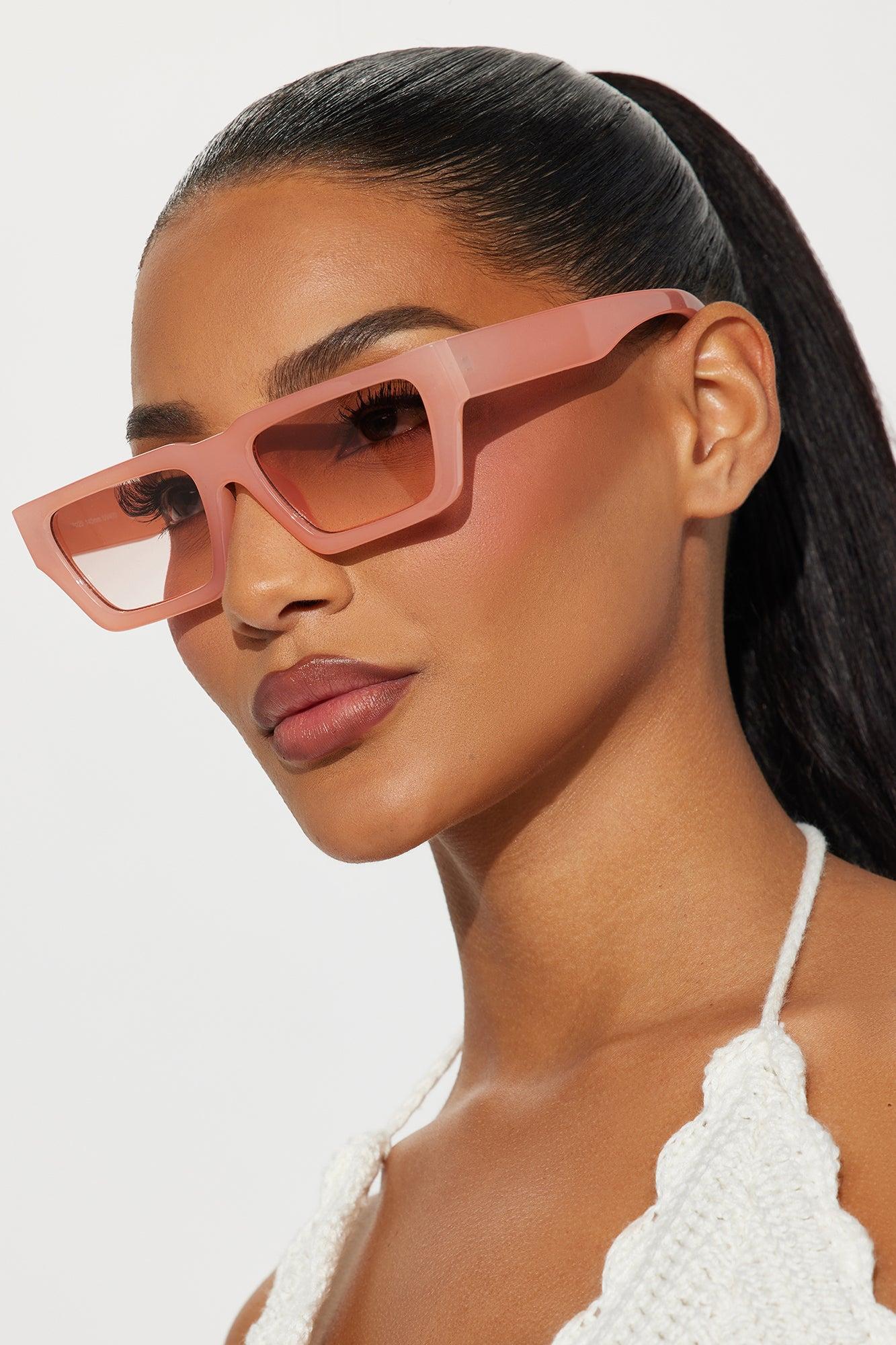 Summer Platter Sunglasses - Pink Product Image