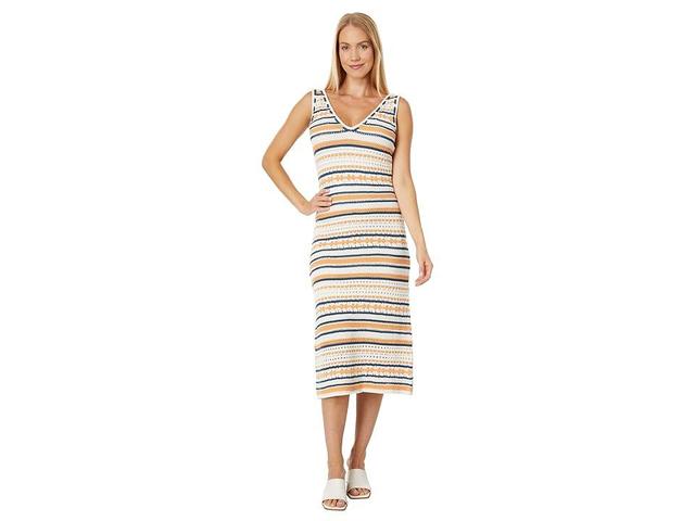 Giselle Sleeveless Striped Crochet Midi Dress Product Image