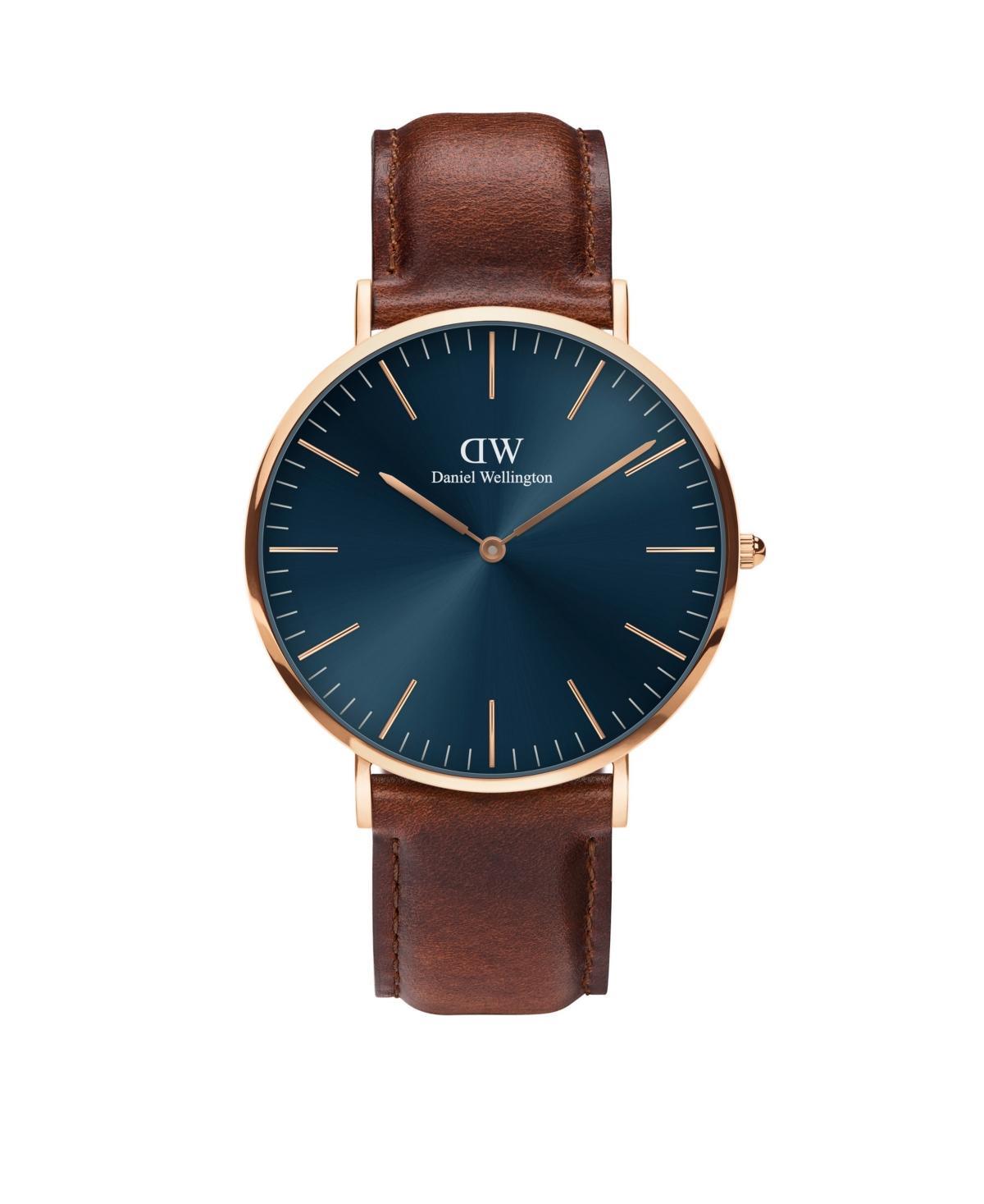 Daniel Wellington Classic St. Mawes Leather Strap Watch, 40mm Product Image