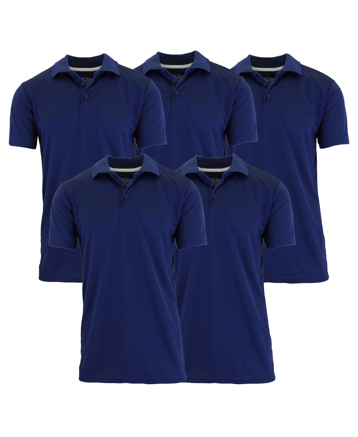 Galaxy By Harvic Mens Dry Fit Moisture-Wicking Polo Shirt, Pack of 5 Product Image