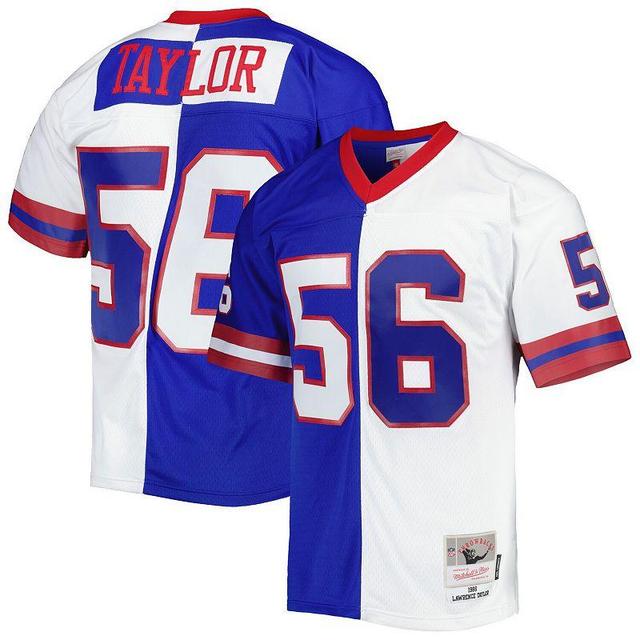 Mens Mitchell & Ness Lawrence Taylor Royal/White New York Giants 1986 Split Legacy Replica Jersey Product Image