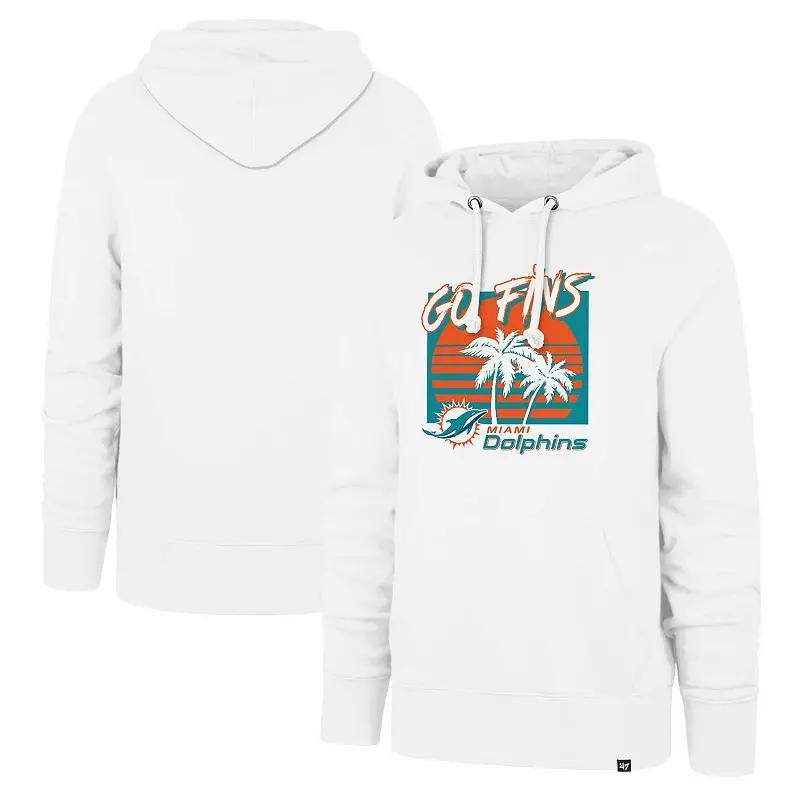 Mens 47 Brand White Miami Dolphins Go Fins Regional Headline Pullover Hoodie Product Image