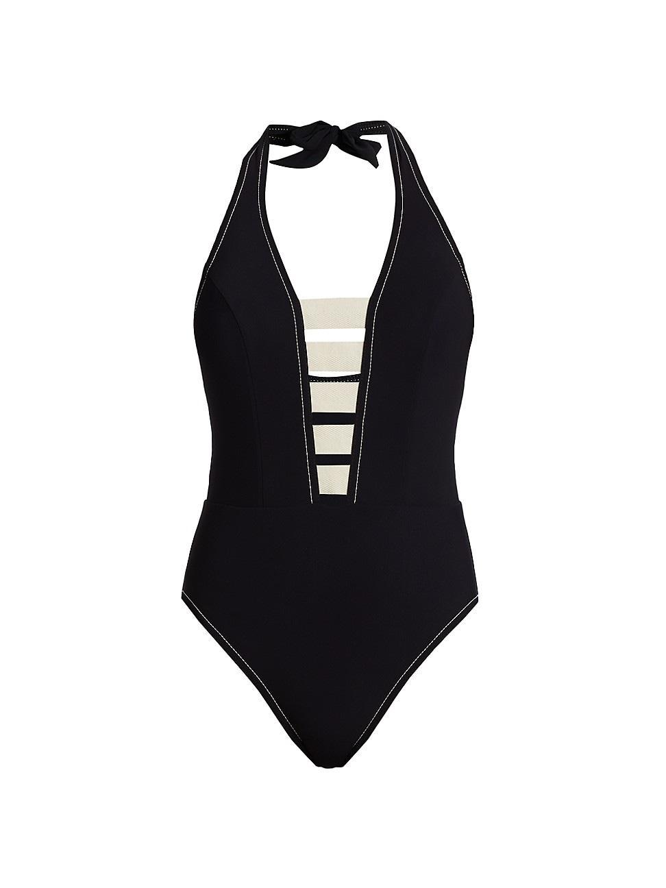 Womens Cora Halter One-Piece Swimsuit Product Image