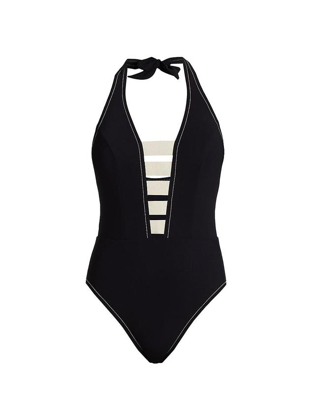 Womens Cora Halter One-Piece Swimsuit Product Image