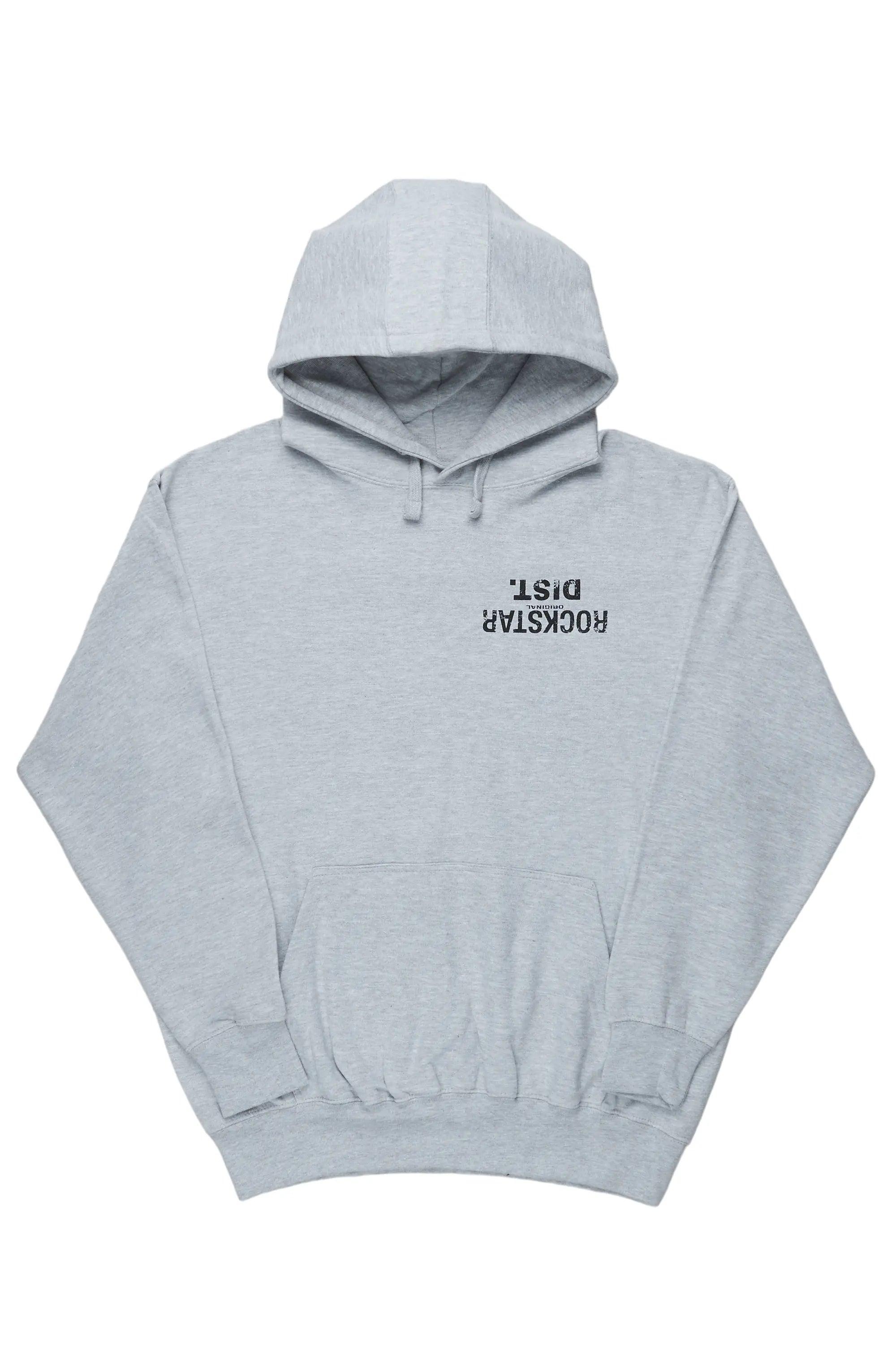 Martson Heather Grey Graphic Hoodie Male Product Image