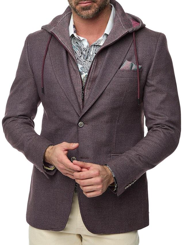 Mens Jetset Hooded Single-Breasted Blazer Product Image