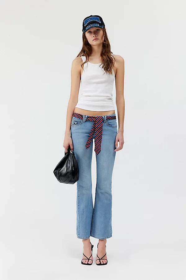 Urban Renewal Vintage Y2K Flare Denim Jean With Tie Belt Womens at Urban Outfitters Product Image