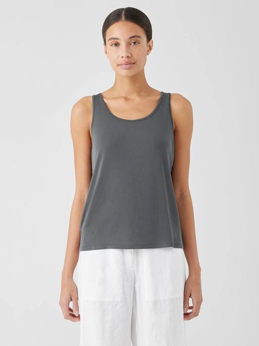 Stretch Silk Jersey Scoop Neck Tank Product Image