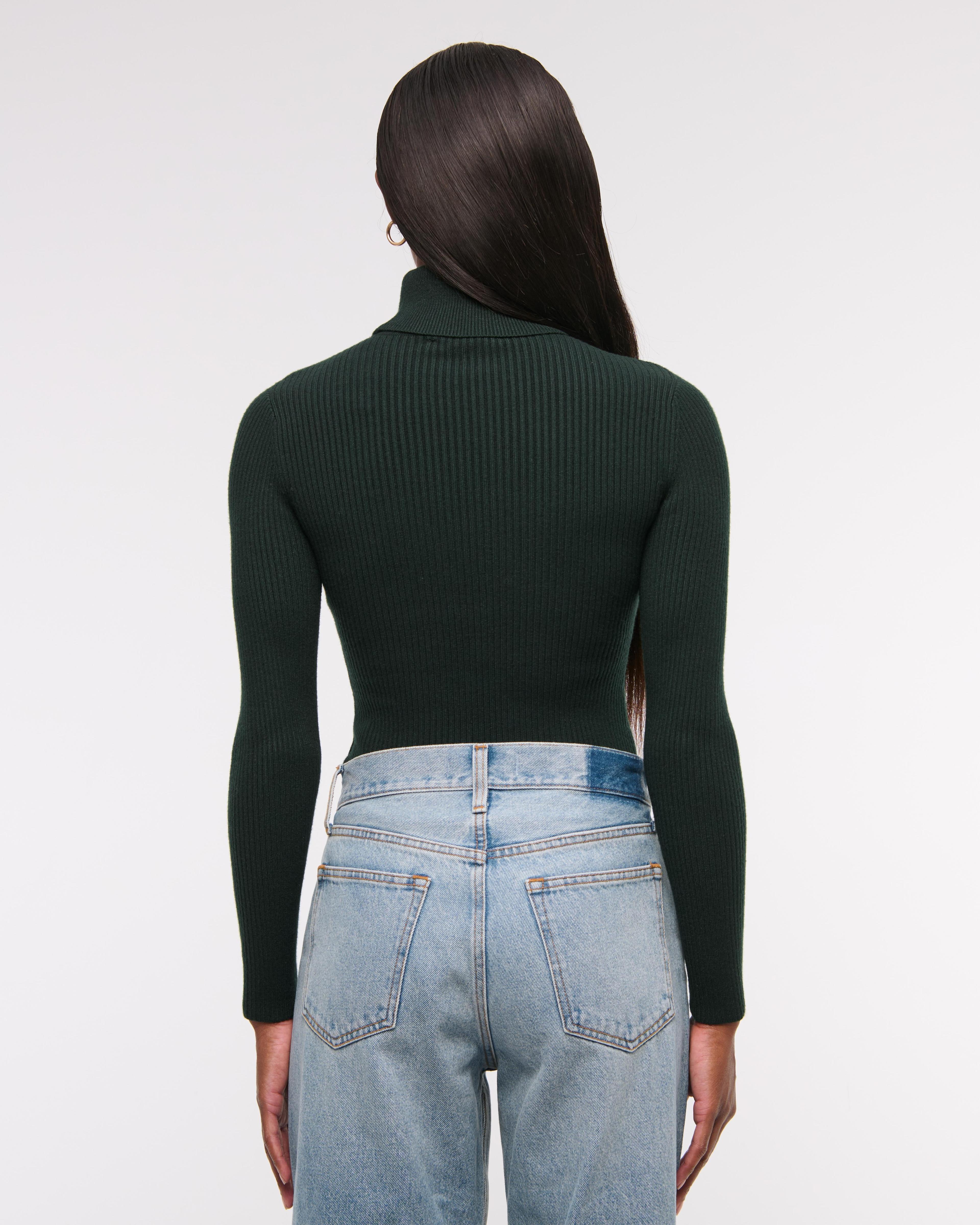 LuxeLoft Slim Ribbed Turtleneck Top Product Image