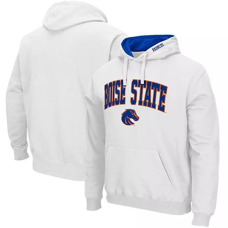 Mens Colosseum White Boise State Broncos Arch & Logo 3.0 Pullover Hoodie Product Image