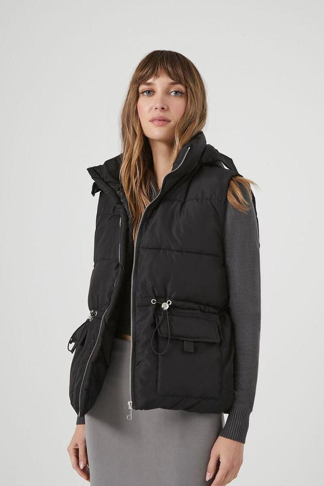 Hooded Toggle Puffer Vest | Forever 21 Product Image