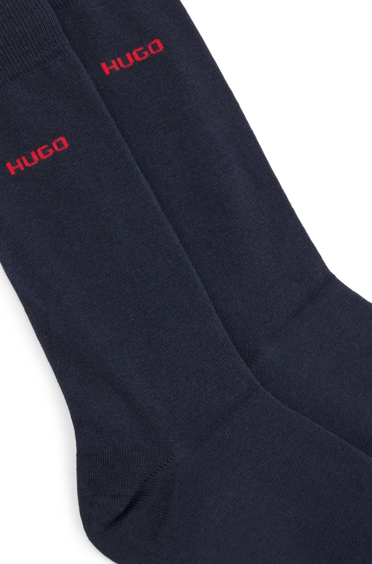 Two-pack of regular-length socks in stretch fabric Product Image