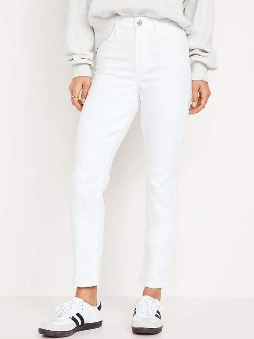 High-Waisted Wow Straight Ankle Jeans Product Image