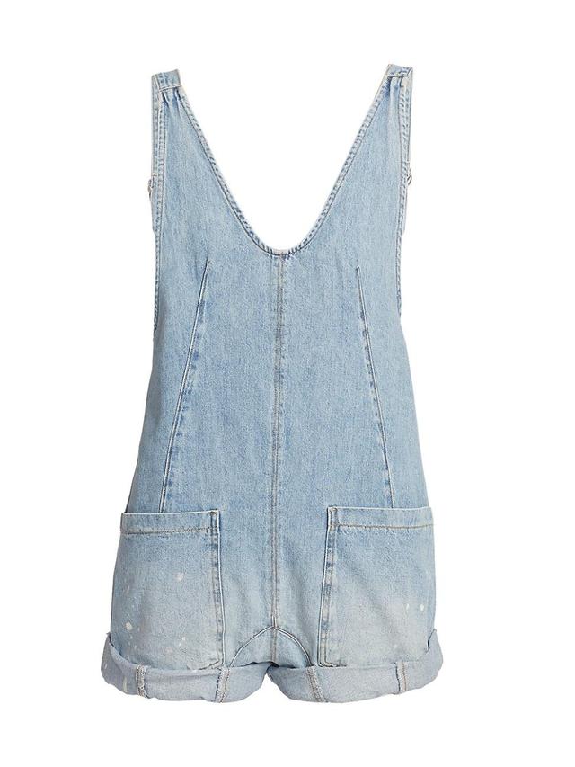 Free People High Roller Denim Short Overalls Product Image