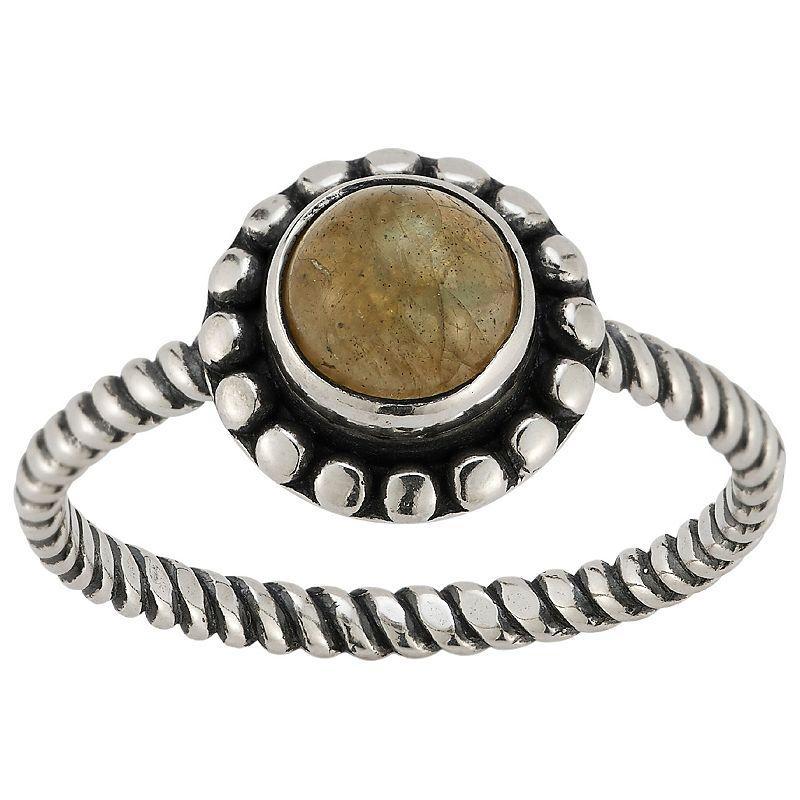 Sunkissed Sterling Sterling Silver Oxidized Labradorite Ring, Womens Silver Tone Product Image