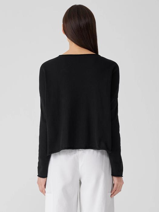 Peruvian Organic Cotton Crepe Crew Neck Top Product Image