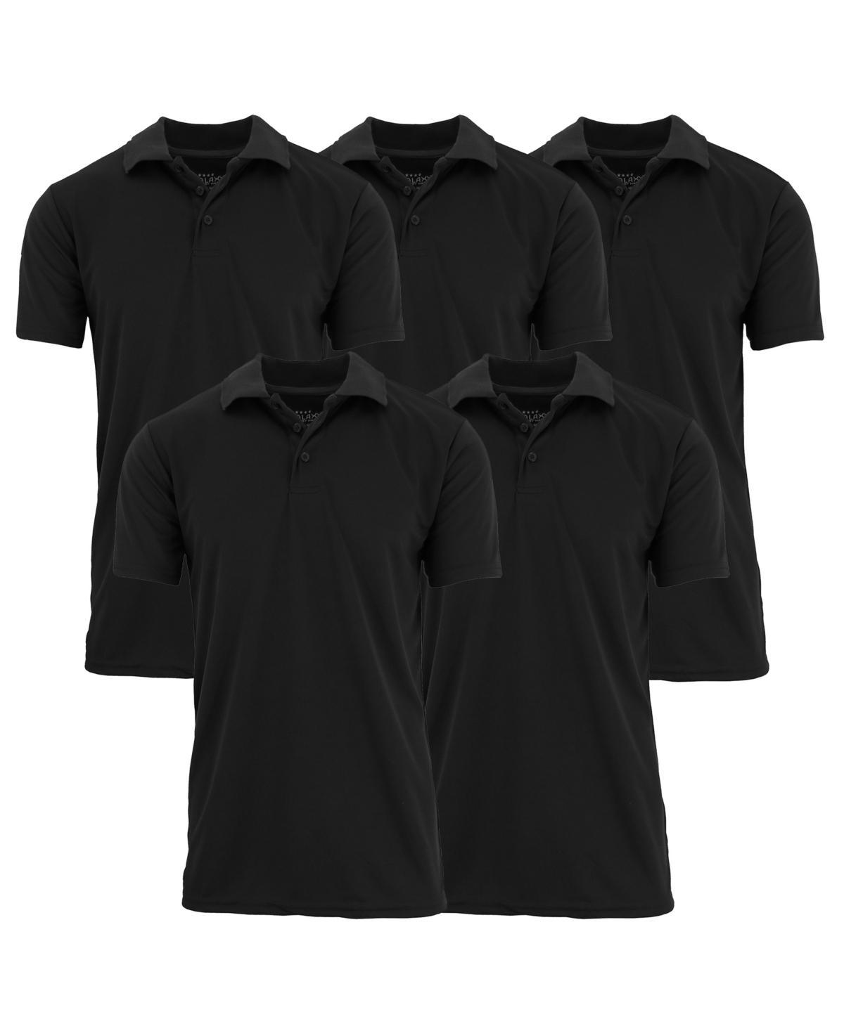 Galaxy By Harvic Mens Dry Fit Moisture-Wicking Polo Shirt, Pack of 5 Product Image