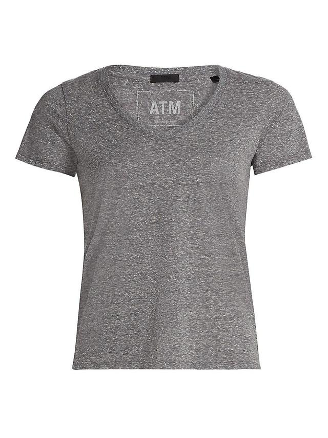 Womens Cotton-Blend V-Neck T-Shirt Product Image