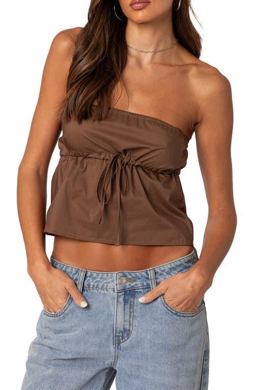 EDIKTED Reva Strapless Cotton Crop Top Product Image