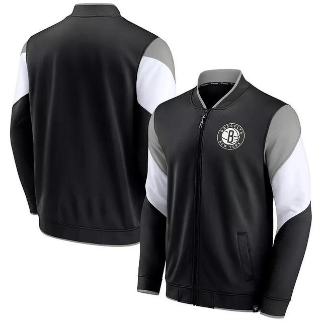 Mens Fanatics Branded /Gray Brooklyn Nets League Best Performance Full-Zip Jacket Product Image