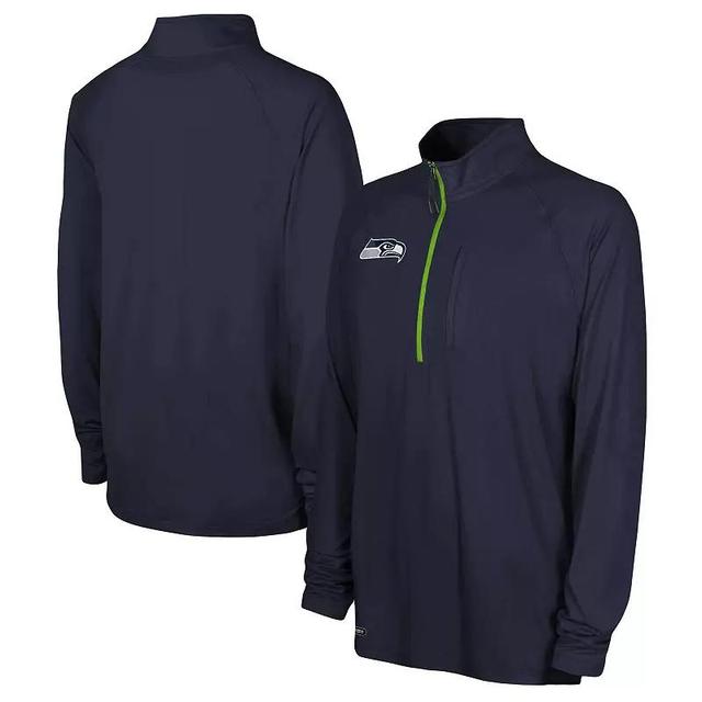 Mens Seattle Seahawks Combine Authentic Raglan Quarter-Zip Top Blue Product Image