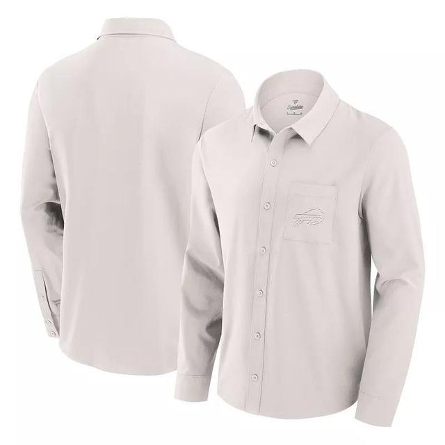 Mens Fanatics Cream Buffalo Bills Front Office Long Sleeve Button-Up Shirt Product Image