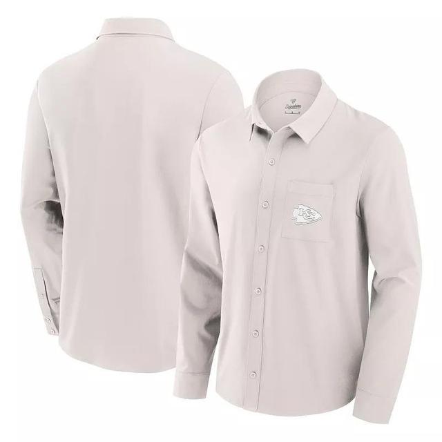 Mens Fanatics Cream Philadelphia Eagles Front Office Long Sleeve Button-Up Shirt Product Image