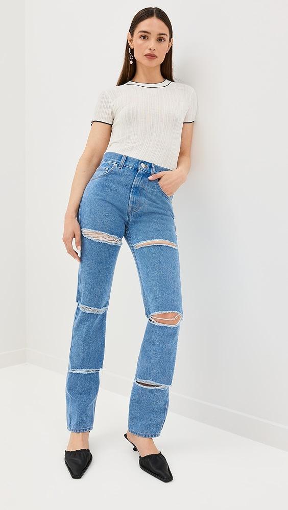 Marni Bleached Coated Boyfriend Jeans | Shopbop Product Image