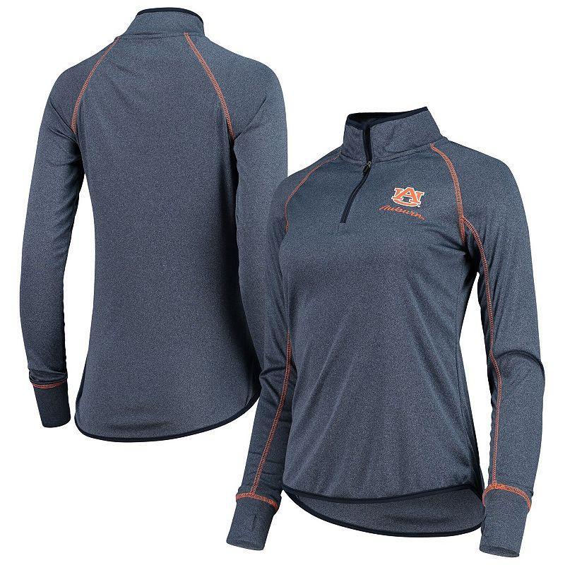 Womens Colosseum Auburn Tigers Stingray Raglan Quarter-Zip Top Blue product image