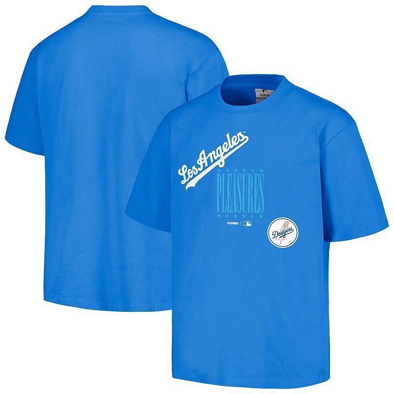 Mens PLEASURES Royal Los Angeles Dodgers Repurpose T-Shirt Product Image