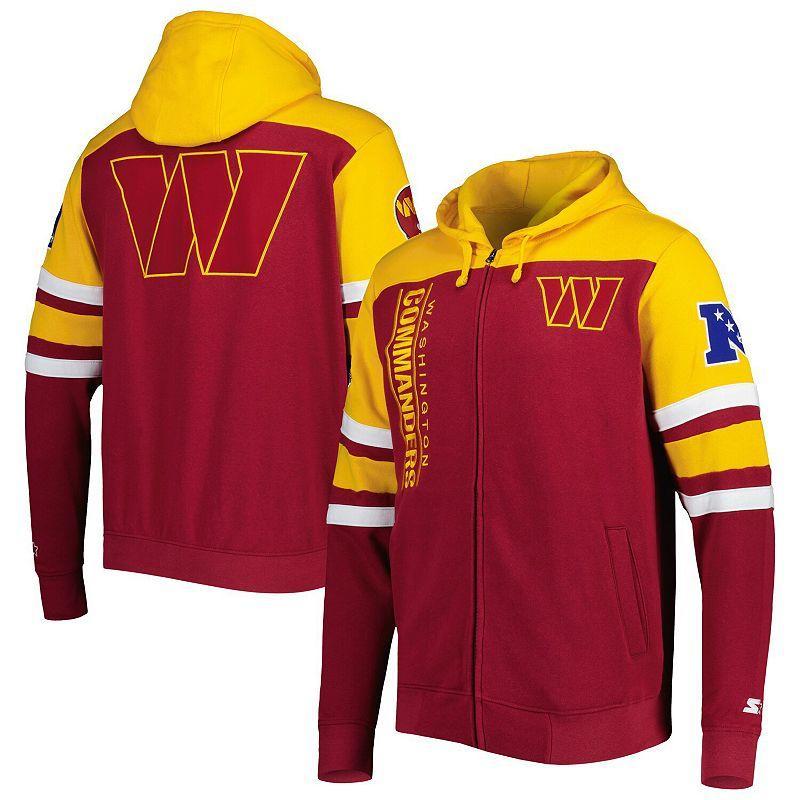 Mens Starter Burgundy Washington Commanders Extreme Full-Zip Hoodie Jacket Product Image