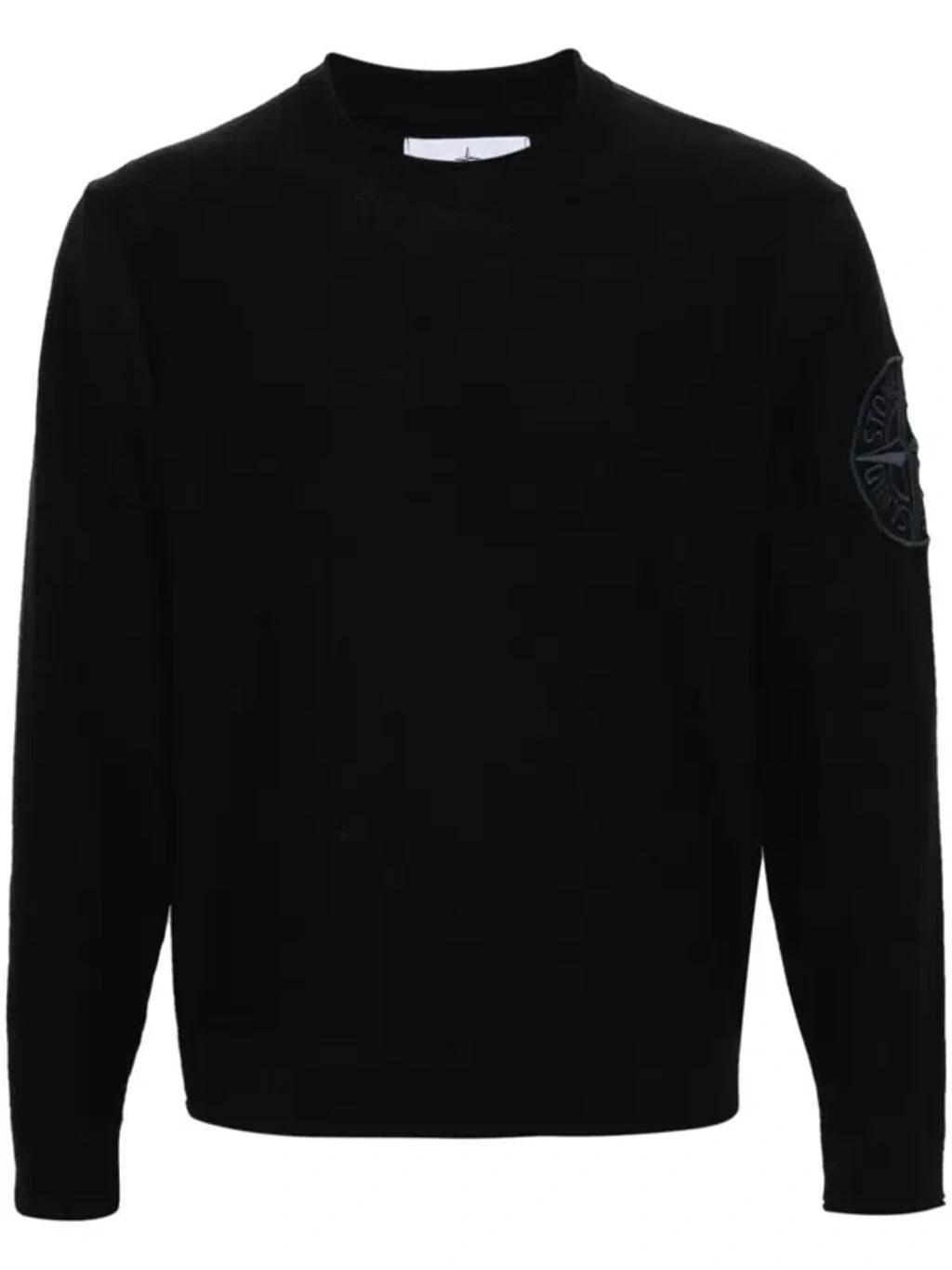 Compass Cotton Jumper In Blue Product Image