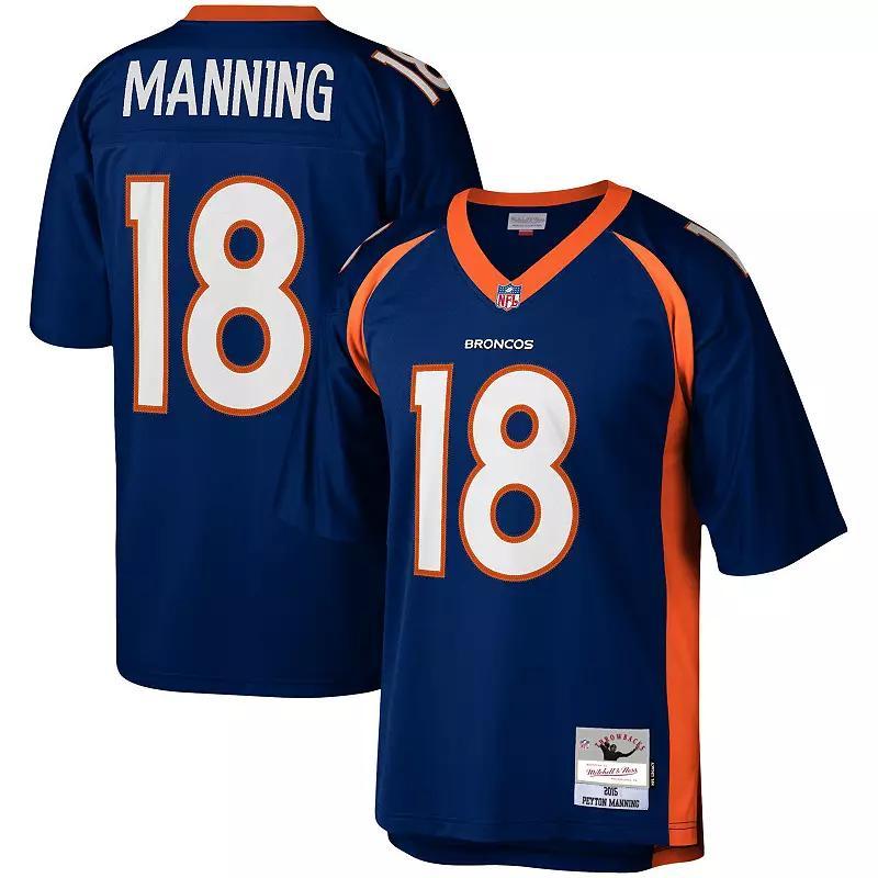 Mens Mitchell & Ness Peyton Manning Denver Broncos Legacy Replica Jersey Blue Product Image