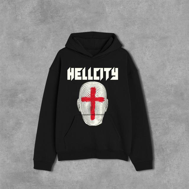 Fashion Hellcity-New Printed Pattern Design Pocket Hoodie Product Image